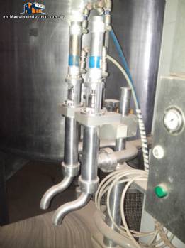 Pneumatic filling machine with 2 nozzles