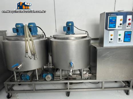 BRASFRIO pasteurization plant, maturation unit, for ice cream, a�a�, and dairy products.