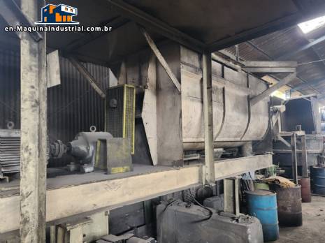 Ribbon blender mixer for powders coated in carbon steel 4 tons