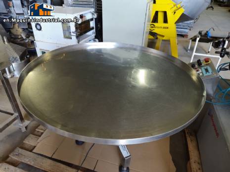 1100 mm stainless steel rotating accumulator sorting table