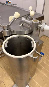 Pneumatic cannon for sausage stuffer, stainless steel, 45 liters.