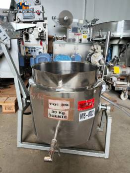Stainless steel jacketed heated benchtop reactor tank for laboratory use, 30 kg, ALIC