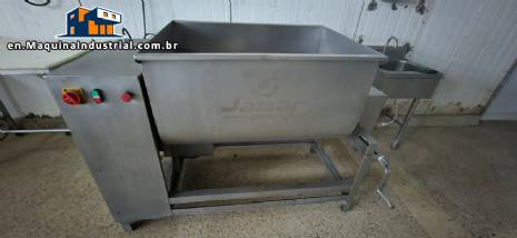 Stainless steel double-shaft paddle mixer for meats Jamar
