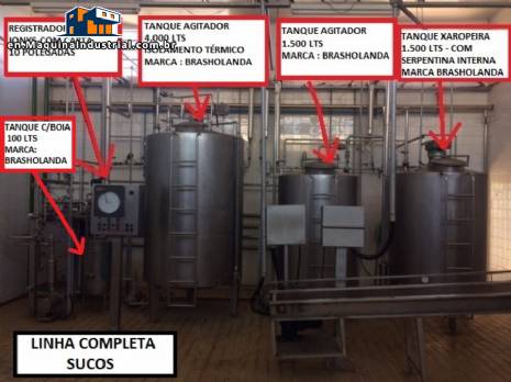 Complete line for production pasteurization and juice filling