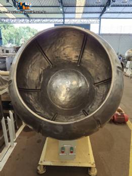 Coating machine with slats and stainless steel bowl 100 liters