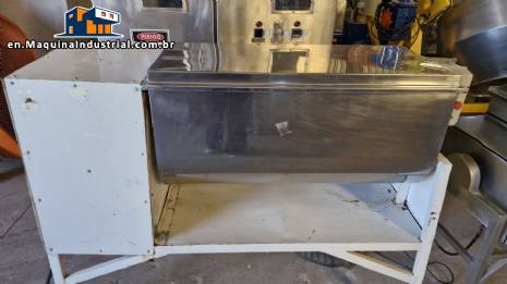 Horizontal paddle mixer in stainless steel, 200 liters, 2 HP.