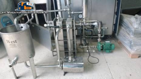 Plate heat exchanger for pasteurization 2.000 L West equipamentos