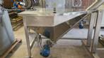 Inclined screw conveyor with stainless steel silo