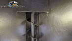 Inclined screw conveyor with stainless steel silo