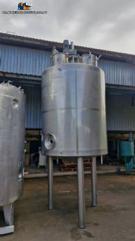 Stainless steel 304L jacketed mixing reactor tank, 5,000 liters, year 2020, Plurinox
