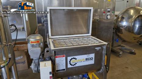 Bravaeco 50 liter stainless steel ribbon blender with internal coating