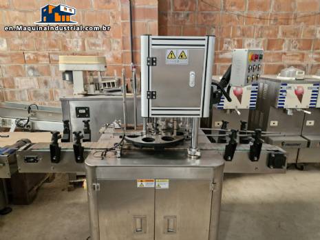 Automatic stainless steel can, cup, jar, and bottle sealing/capping machine Levapack Automatic stainless steel can, cup, jar, and bottle sealing/capping machine Levapack