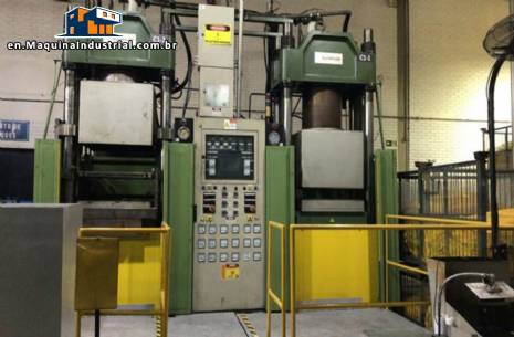 Double press for vulcanizing technical rubber parts TUNG YU 350 tons Double press for vulcanizing technical rubber parts TUNG YU 350 tons