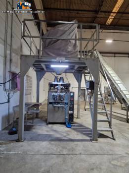 Masipack multihead packaging machine with 14 scales, 60 packages per minute. Masipack multihead packaging machine with 14 scales, 60 packages per minute.